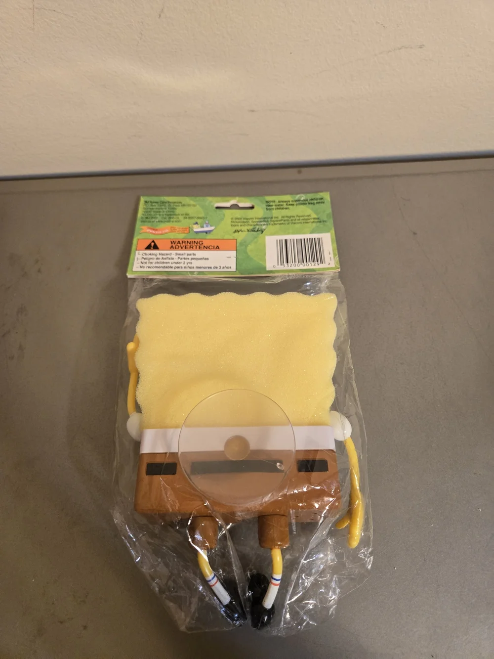 SpongeBob Squarepants Yellow Bath Sponge with Holder